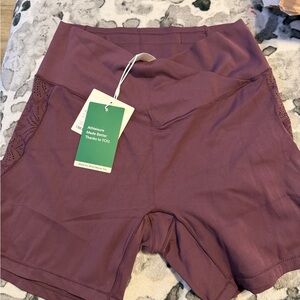 HALARA High-Rise Bike Shorts in Plum